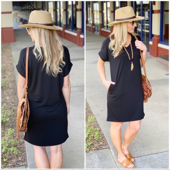 Black T-Shirt Dress - Picture 3 of 3